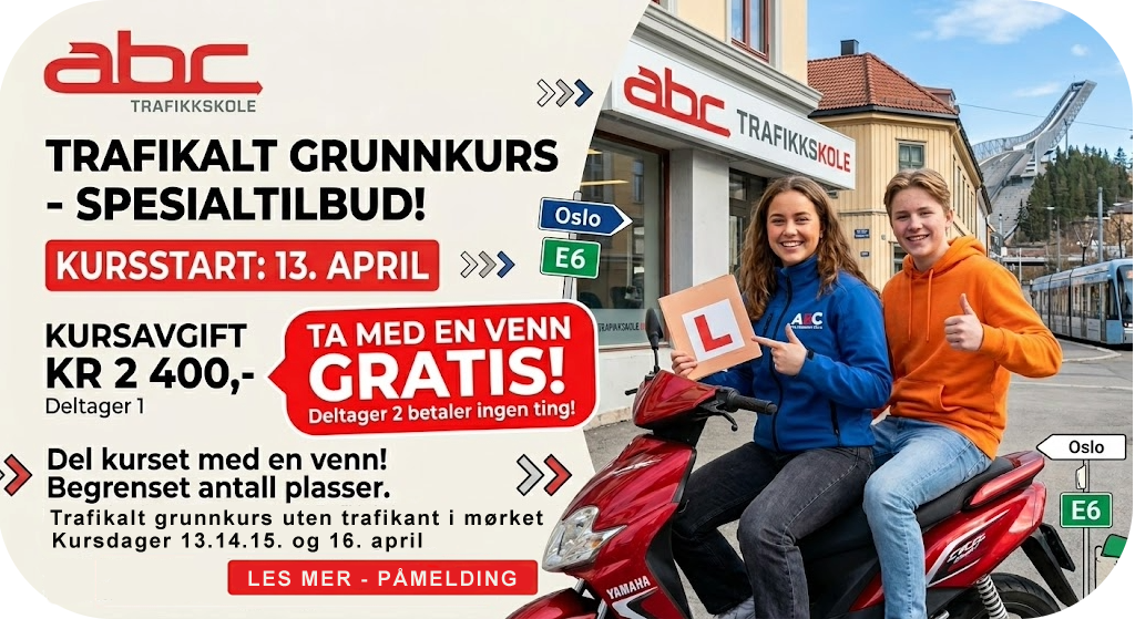 Ta med en venn eller en annen gratis på TG kurs